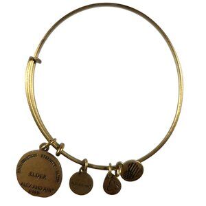 Alex & Ani Gold-Tone Charm Bangle Bracelet Charms Regeneration Eternity Faith